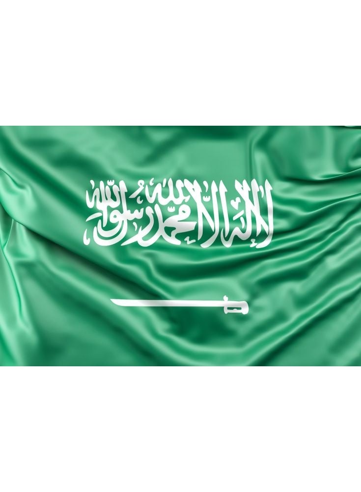 ARS Saudi Arabia Flag -Single Side Heavy-Duty 210D Satin, Saudi Arabia Flag for Outdoor/Indoor, Fade Resistant, Flag Day, And Home-Polyester, Sport Day, FIFA Cup-Size Available - Image 3