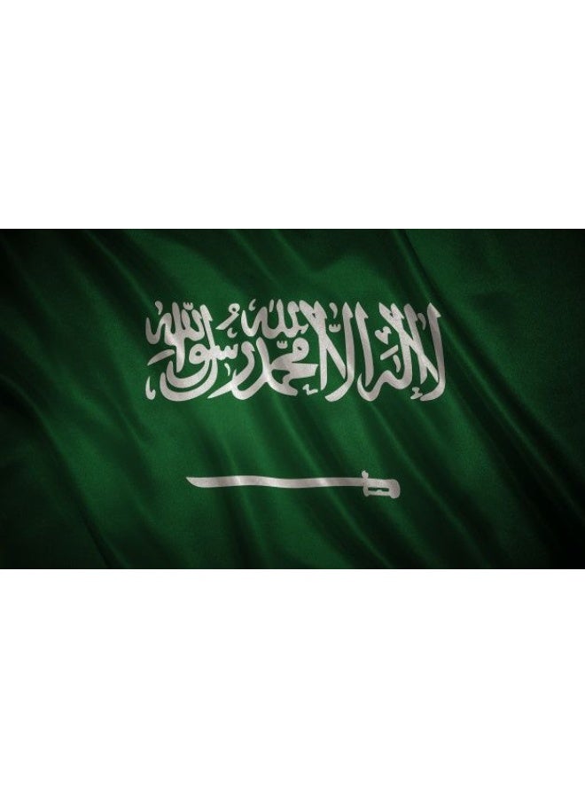 ARS Saudi Arabia Flag -Single Side Heavy-Duty 210D Satin, Saudi Arabia Flag for Outdoor/Indoor, Fade Resistant, Flag Day, And Home-Polyester, Sport Day, FIFA Cup-Size Available - Image 4