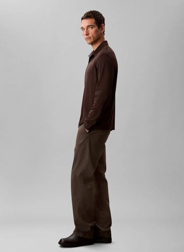 CALVIN KLEIN Long Sleeve Polo Shirt