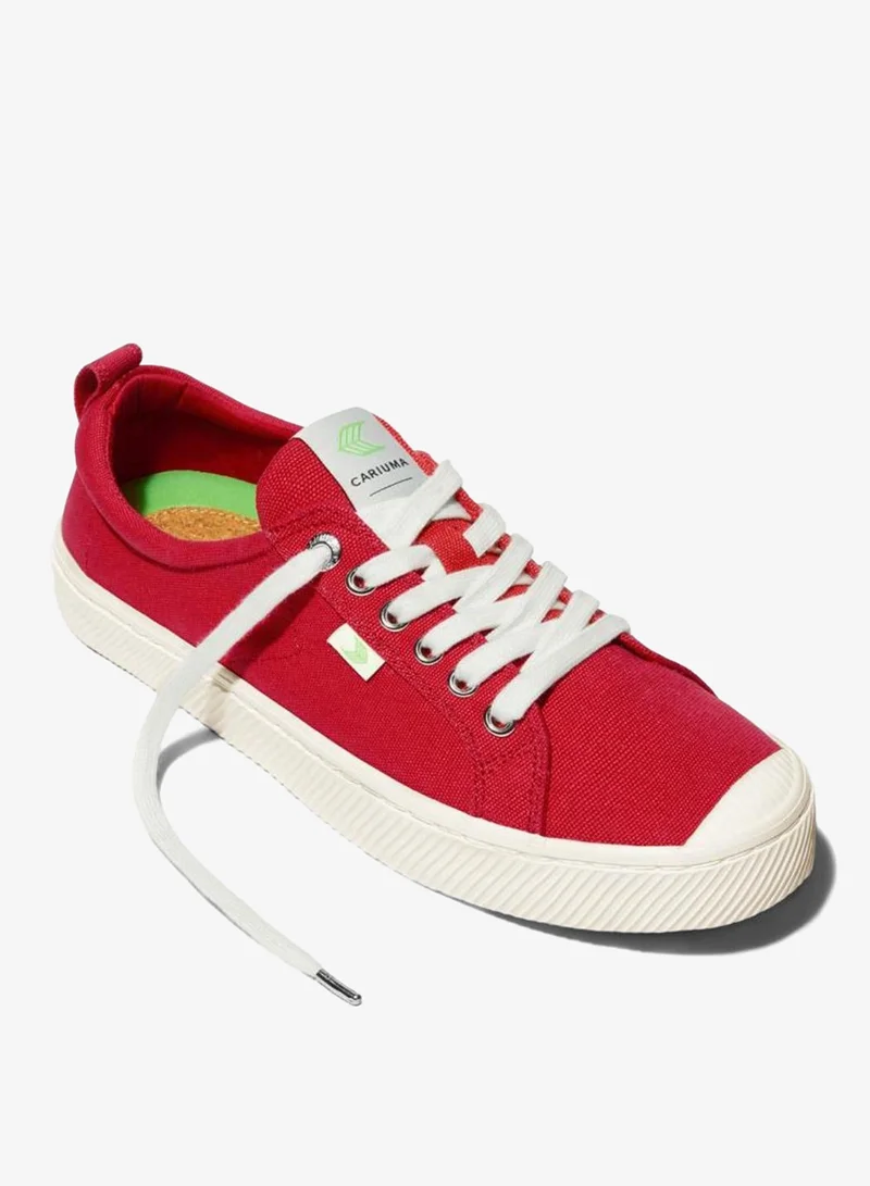 كاريوما OCA Low Red Canvas Sneaker