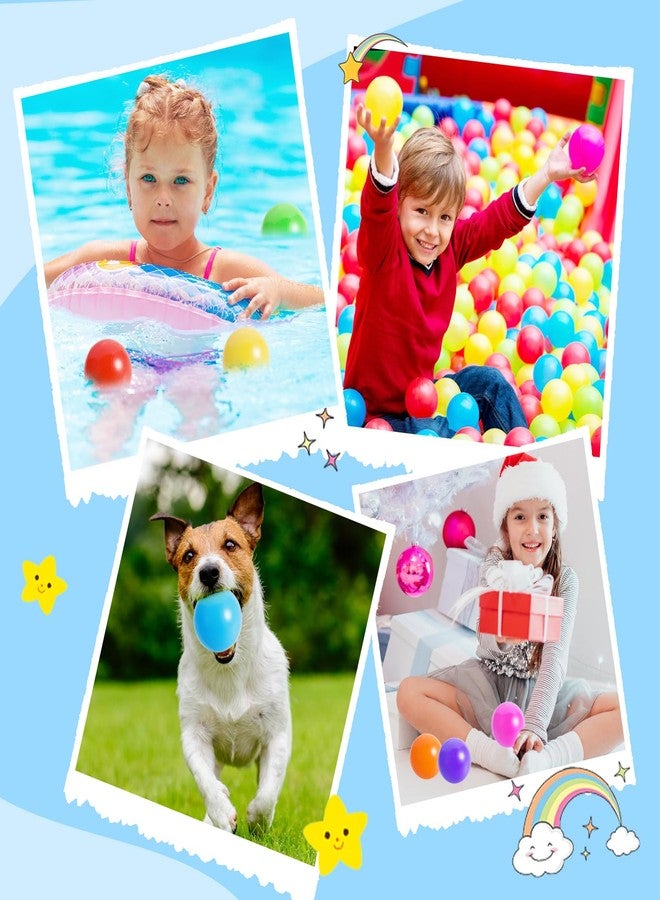 JRFOO Colorful Ball Pit Balls 100pcs for Kids, BPA & Phthalate Free, Crush Proof and Non-Toxic, Plastic Balls for Ball Pit with Reusable Net Bag - Perfect for Play Tents & Parties - Image 5