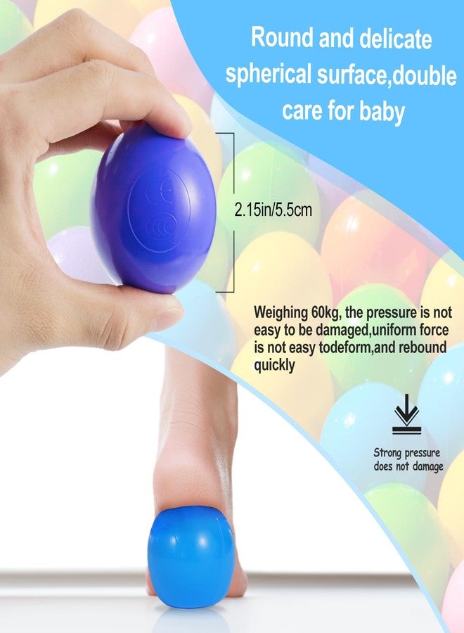 JRFOO Colorful Ball Pit Balls 100pcs for Kids, BPA & Phthalate Free, Crush Proof and Non-Toxic, Plastic Balls for Ball Pit with Reusable Net Bag - Perfect for Play Tents & Parties - Image 2