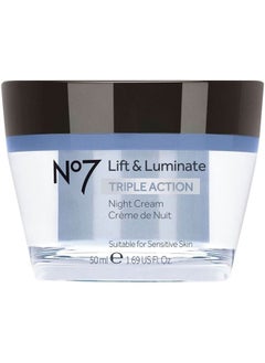 No7 Lift and Luminate Night Cream, 1.6 Fl. Oz.