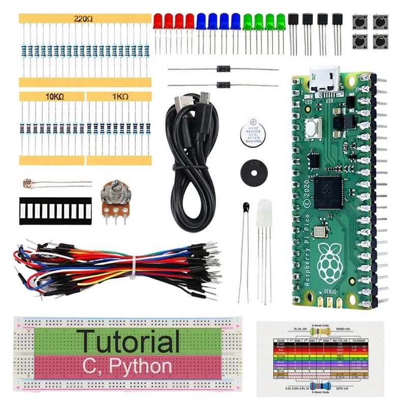 142 قطعة متحكم Raspberry Pi ثنائي النواة Arm Cortex M0 مع برنامج تعليمي مفصل بلغة Python و C - Image 1