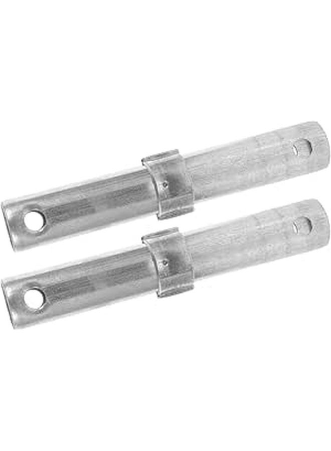 Heavy Duty Galvanized Steel Scaffolding Insert Pins 36mm Diameter 2 Pack - Image 1