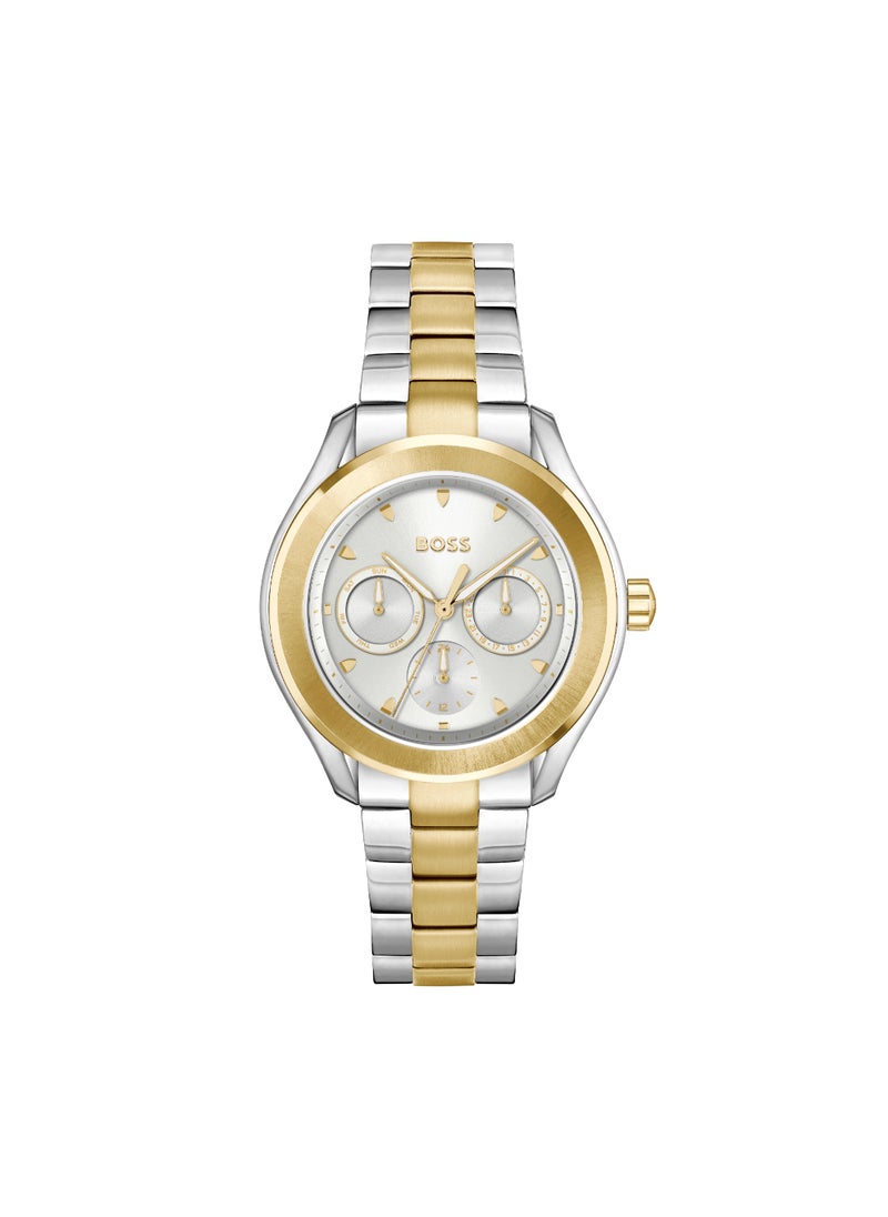 HUGO BOSS - HUGO BOSS WATCH ROUND ANALOG WOMEN'S SILVER WHITE CASE WATCH - 1502746 - Image 1