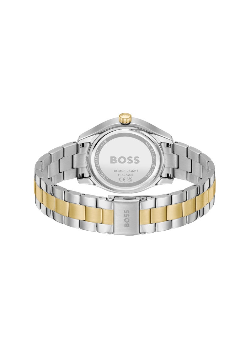 HUGO BOSS - HUGO BOSS WATCH ROUND ANALOG WOMEN'S SILVER WHITE CASE WATCH - 1502746 - Image 1