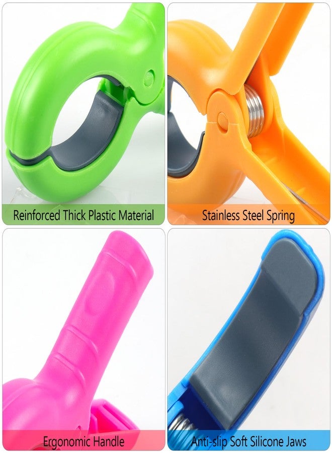 دريسي مشابك كبيرة لمناشف الشاطئ، 8 قطع لحمل المناشف على كراسي الشاطئ أو المسبح أو أثناء الرحلات البحرية، مشابك غسيل متينة بحجم جامبو، مشابك كراسي الشاطئ من أساسيات مستلزمات الشاطئ، 4 ألوان - Image 5