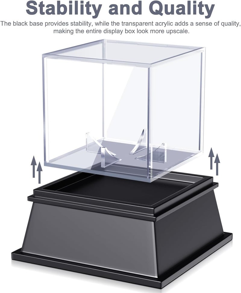 KKU Baseball Display Case, Baseball Holder for Ball Display Cube Box, UV Protected Acrylic Baseball Storage Official Size Box , Memorabilia Display Case for Baseball - Image 3