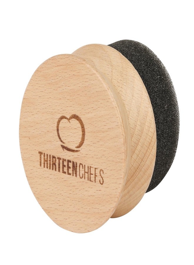 Thirteen Chefs Premium Oil and Wax Applicator for Cutting Boards with Wooden Handle - No Mess Maintenance for Mineral Oil - Image 3