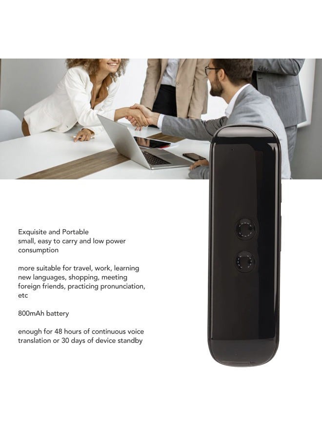 Ashata Intelligent AI Voice Translator, Multi-Language Translator, 44 Languages 2-Way Instant Portable Translation Devices for Learning Work on Travel (Black) - Image 3