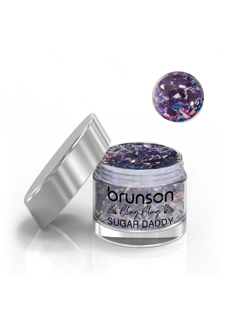 brunson Glittered Acrylic Powder 30g Large Capacity Acrylic Nail Powder Polymer Professional Acrylic Powder For Salon Effect Nail Extension French Manicure Nail Carving - Image 1