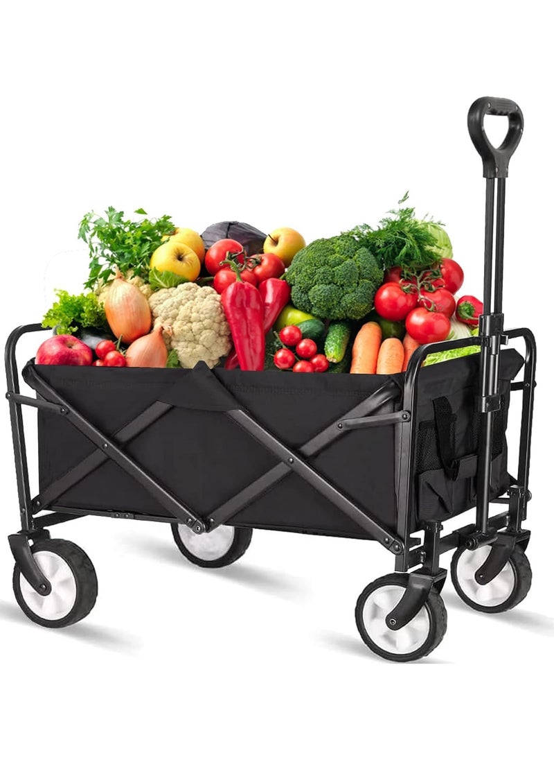Piccasio Shopping Trolley Cart, Multi Functional Folding Wagon, Heavy Duty Collapsible Beech, Picnic & Camping Lounge Trolleys with Wheels  - Image 1