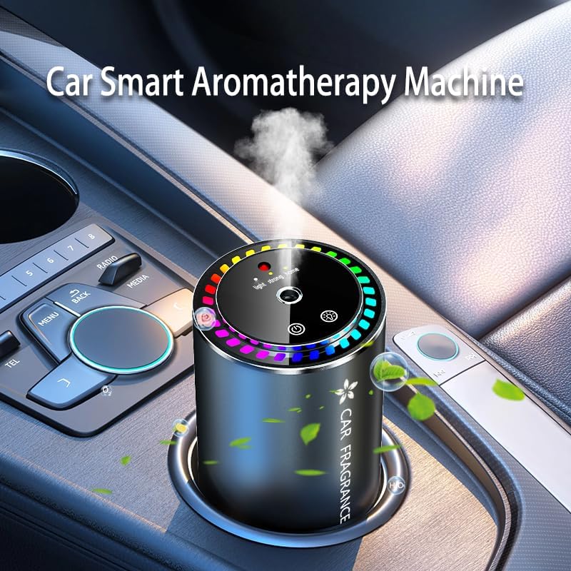 7JI Smart Car Air Freshener, Car Fragrance Diffuser with Starry Sky Projection, Rechargeable Cars Aroma Diffuser, Without Perfume (Gray) - Image 4