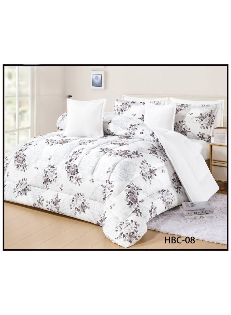 MingLi A  double bedspread, made of soft velvet and royal fur, to provide warmth and elegance, size 240*260 cm - Image 1