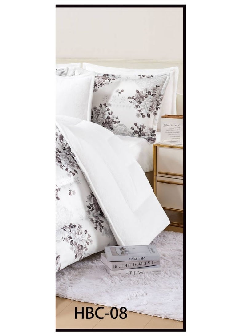 MingLi A  double bedspread, made of soft velvet and royal fur, to provide warmth and elegance, size 240*260 cm - Image 4