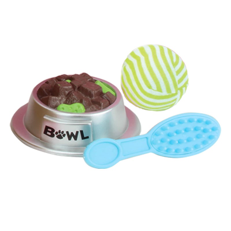 Sophia's Golden Plush Puppy Dog and Accessories Set with Leash, Food Bowl, Brush, Ball, Bone, Bed, Blanket, and Carrier Sized for 18" Dolls, Multicolor - Image 4