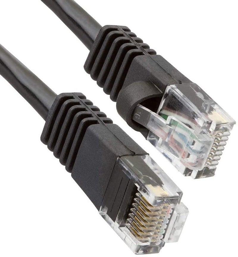 RJ45 CAT 5e Internet Network LAN Patch Cable (2 Meter Pack of 3, Black)