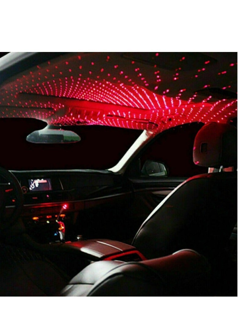 ELTRAZONE USB Car Roof Star LED Lights, Flexible Romantic Galaxy USB Night Lamp Fit All Cars Ceiling Decoration Light Interior Ambient Atmosphere -No Need to Install (Red) - Image 5