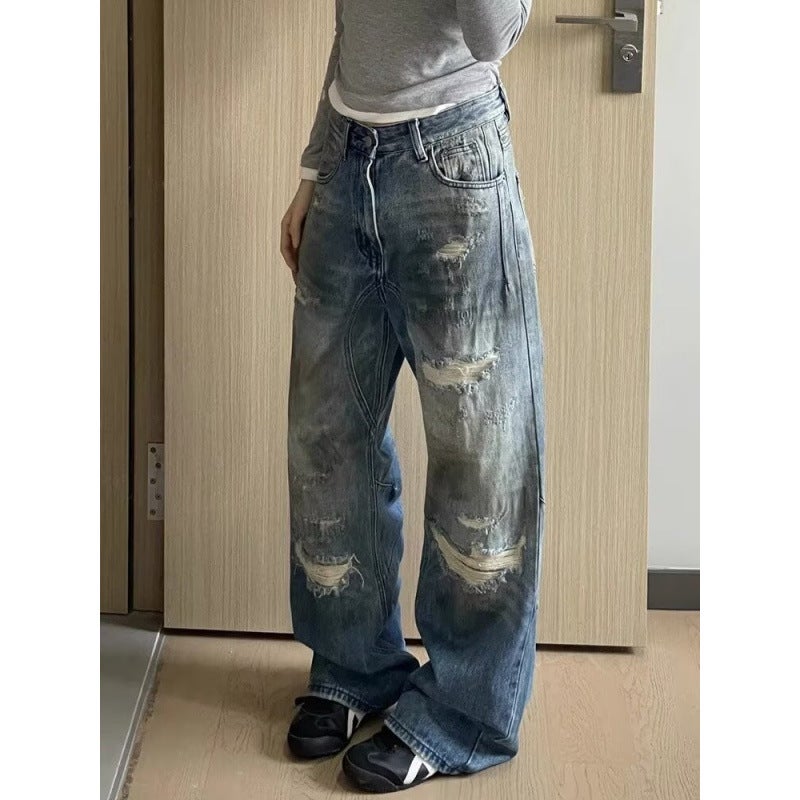 Unisex Casual Daily Denim Jeans - Image 4