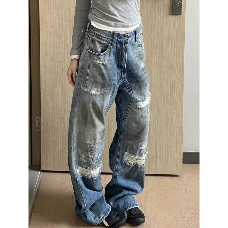 Unisex Casual Daily Denim Jeans - Image 2