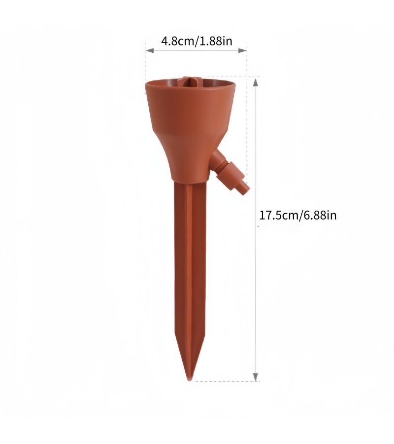 10 Pcs 5 Sets Automatic Plant Drip Irrigation Kit Adjustable Water Flow Beige For Indoor And Garden Plants Compatible With Standard European American Threaded Bottle Caps Includes 5 Drippers And 5 Knobs - Image 5