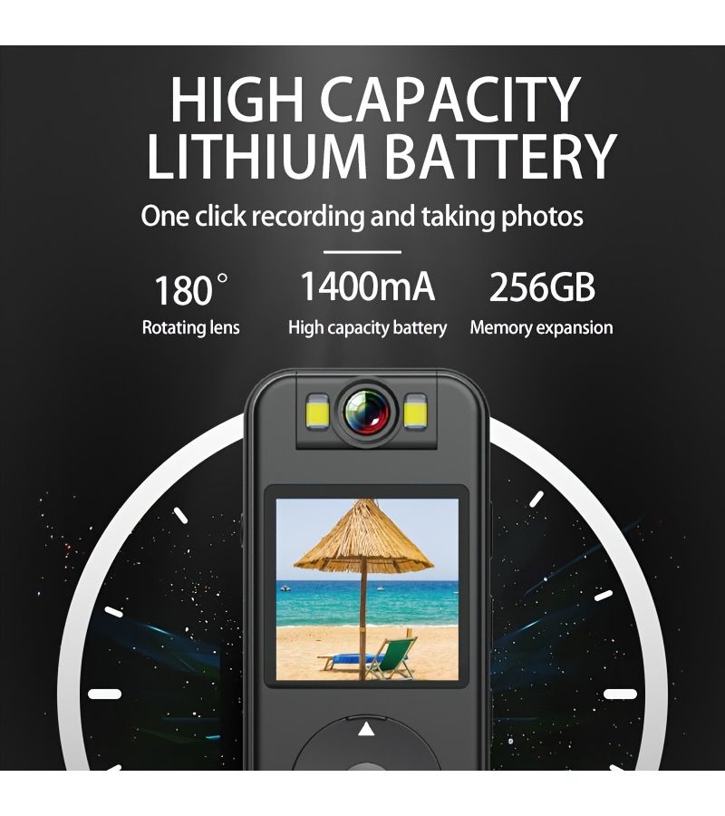 Ultra High Definition 4K Home Camera CS09 With 64G Memory Card Wireless Wifi Hotspot Screen Recorder Motorcycle Riding Recorder Outdoor Compact Sports Portable Camera Driving Recorder Miniature Camera - Image 5