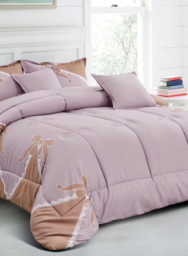 Ming Li 4Piece Single Size 160x210Cm Comforter Set Medium Filling Bedding Set for All Season Includes 1Comforter 1Bedsheet 1Pillow Shams And 1Cushion Cases - Image 4
