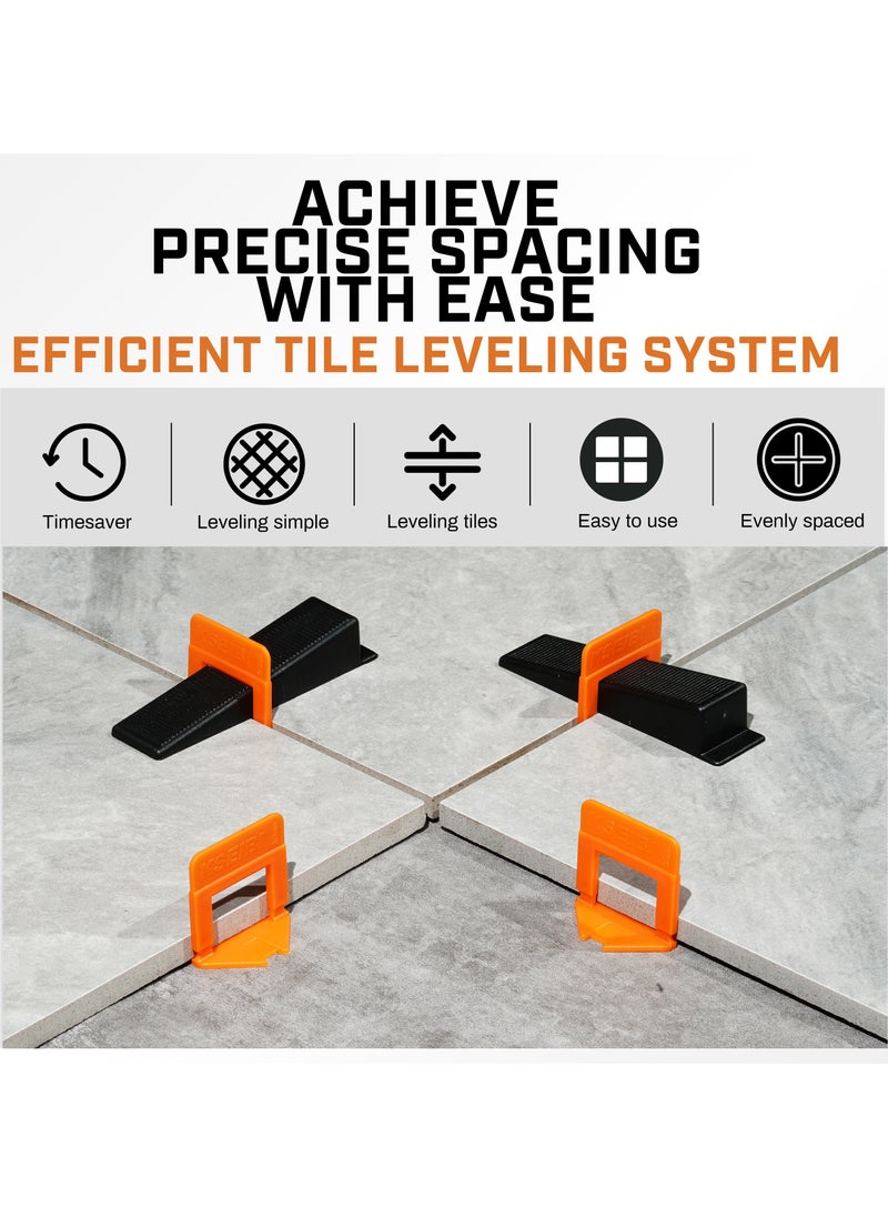 KSEIBI - Tile Leveling System, Plastic, Ideal for larger or heavier tile and stone, prevents the tile from moving during the installation, Tile Leveler Spacers, Floor and Wall Tile Installation, Tile Projects - Image 1