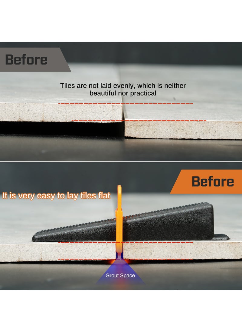 KSEIBI - Tile Leveling System, Plastic, Ideal for larger or heavier tile and stone, prevents the tile from moving during the installation, Tile Leveler Spacers, Floor and Wall Tile Installation, Tile Projects - Image 1