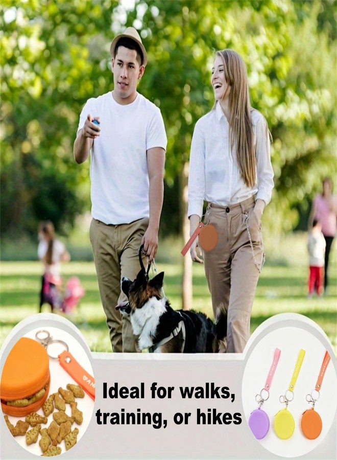 JCWPVA Reusable Silicone Dog Treat Pouch, 3-Pack Leakproof Training Bag with Zipper & Clip for Leash,Moisture-Proof,Easy to Clean, Portable Snack Pouches for Dogs and Cats, BPA-Free - Image 4