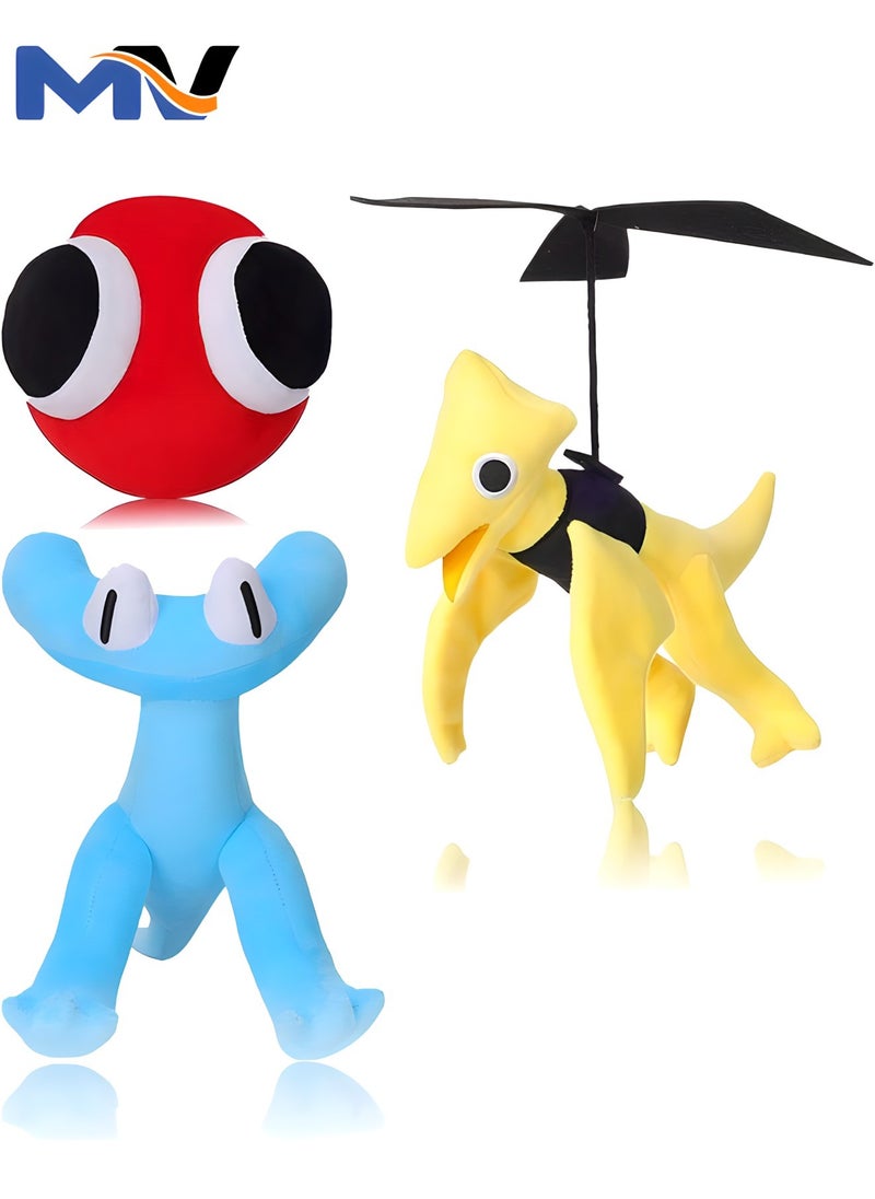 MAGIC VAULT 3pcs Rainbow Friends Plush, Cyan Plush, Lookies Plush, Yellow Rainbow Friends Chapter 2 Plushies  - Image 1