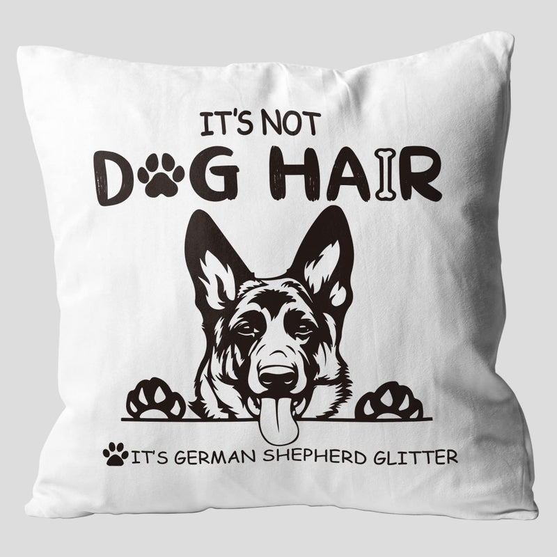 Grace Yonks Its Not Dog Hair Its German Shepherd Glitter Throw Pillow Covers  Gifts for Dog Lover. (German Shepherd (007B))