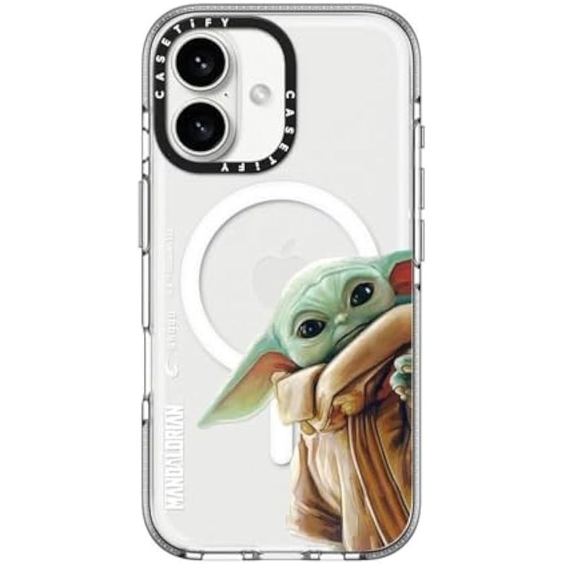 Casetify Clear iPhone 16 Case 【Mandalorian Co-Lab/Not Yellowing / 6.6ft Drop Protection/Compatible with Magsafe】 - Grogu Case - Clear - Image 1