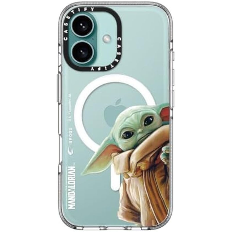 Casetify Clear iPhone 16 Case 【Mandalorian Co-Lab/Not Yellowing / 6.6ft Drop Protection/Compatible with Magsafe】 - Grogu Case - Clear - Image 4