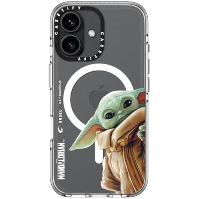 Casetify Clear iPhone 16 Case 【Mandalorian Co-Lab/Not Yellowing / 6.6ft Drop Protection/Compatible with Magsafe】 - Grogu Case - Clear - Image 5