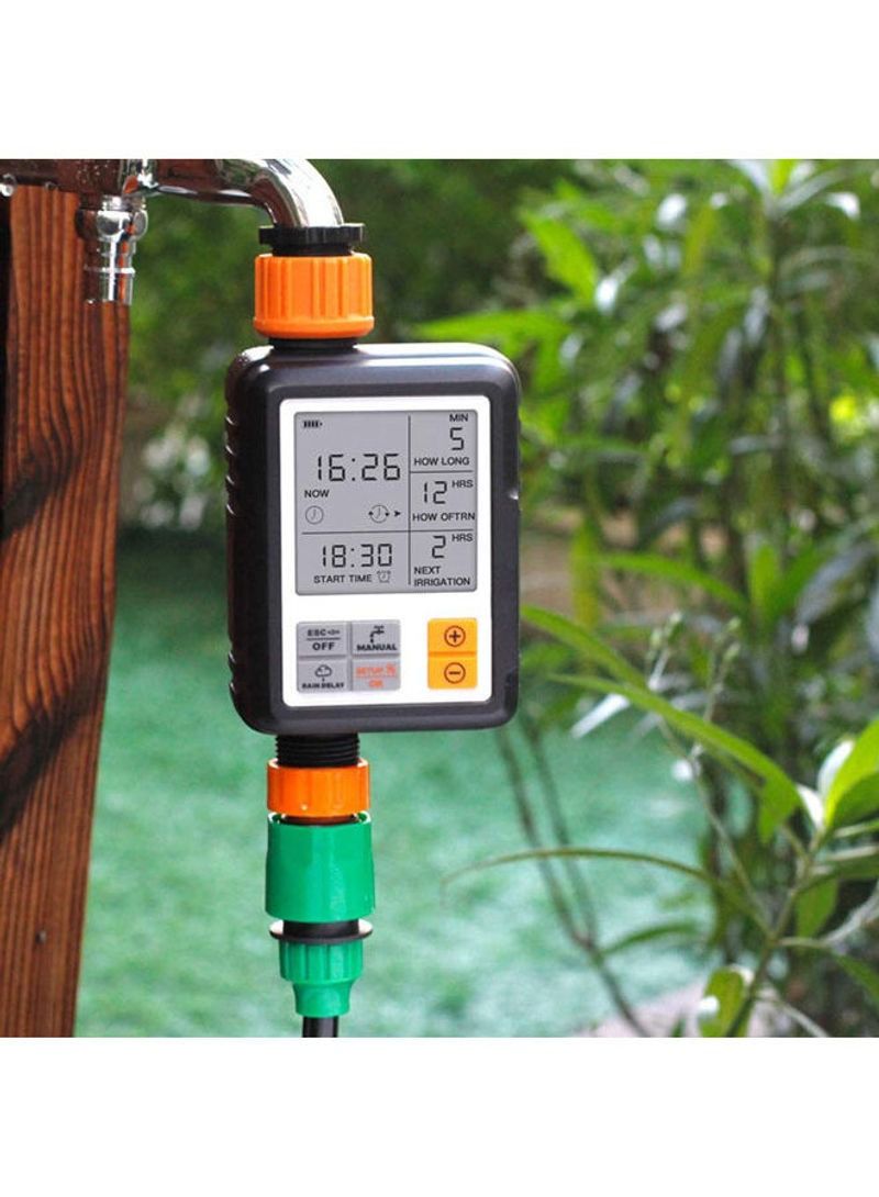 تايمي مؤقت اوتوماتيك ديجيتال لضبط نظام الري أسود / برتقالي - Image 2
