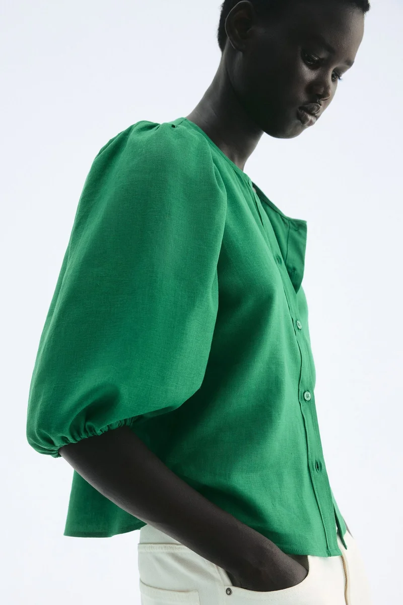 H&M Linen-blend blouse