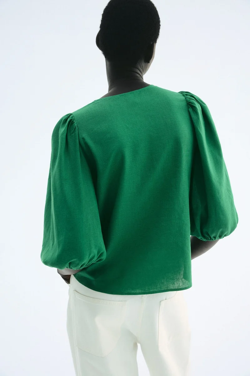 H&M Linen-blend blouse