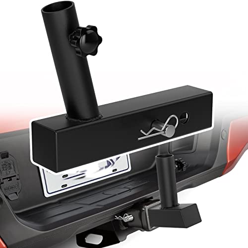 ELONN حامل علم عالمي بحجم 2 بوصة مع وصلة سحب - متوافق مع جيب، SUV، RV، بيك أب، شاحنة، مخيم، مقطورة. - Image 1