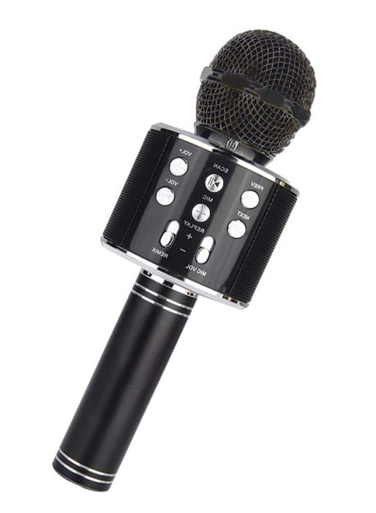 Wireless Bluetooth Karaoke Microphone,Rechargeable Kids Microphone Karaoke Machine - Best Gifts for Kids Adults (Black) - Image 1