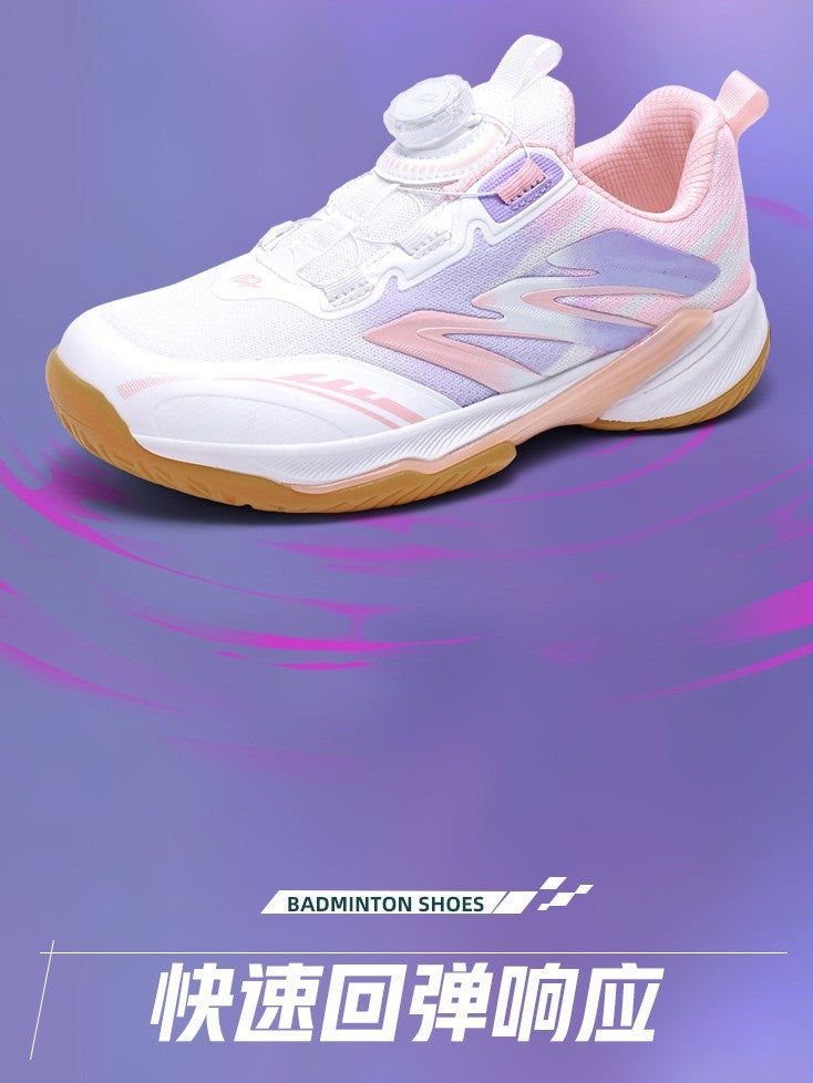 2026 New Model Badminton Shoes with Rotating Buckle for Children and Girls, Indoor Sports Shoes, Non-Slip Sneakers - Image 2