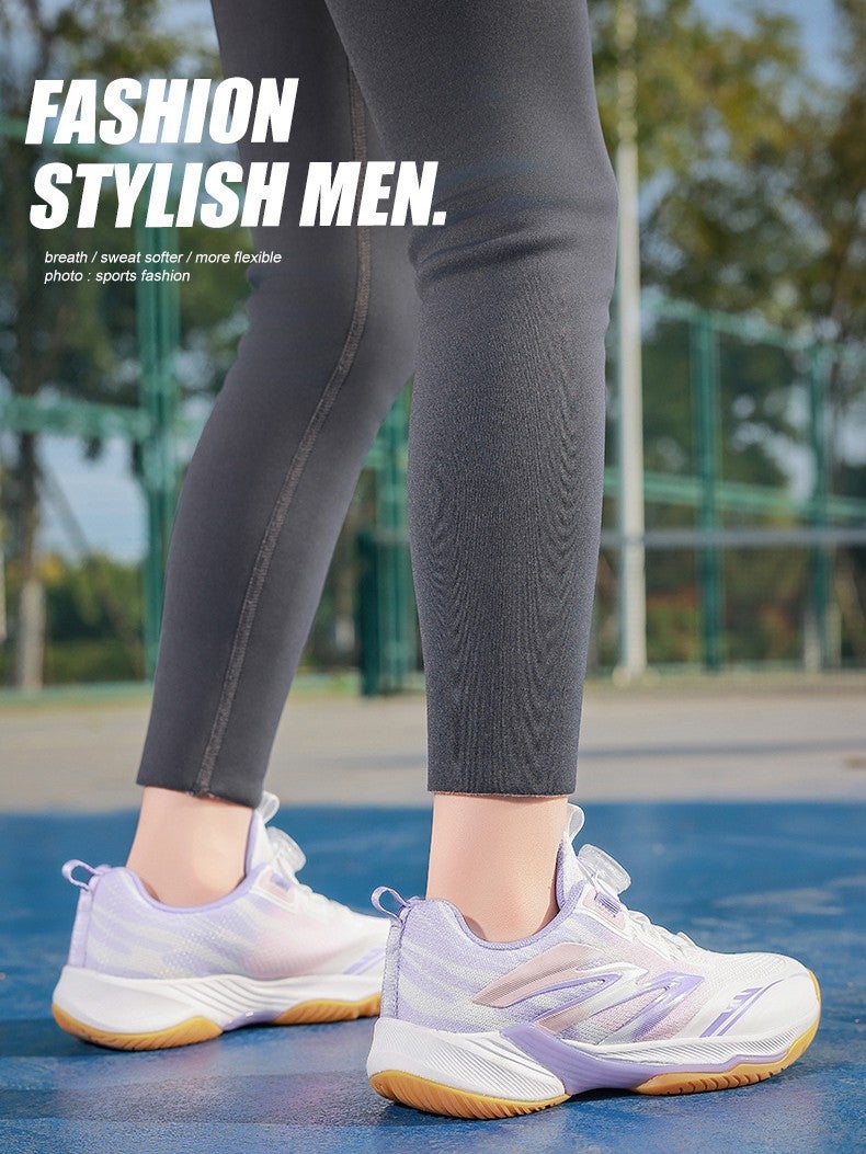 2026 New Model Badminton Shoes with Rotating Buckle for Children and Girls, Indoor Sports Shoes, Non-Slip Sneakers - Image 4