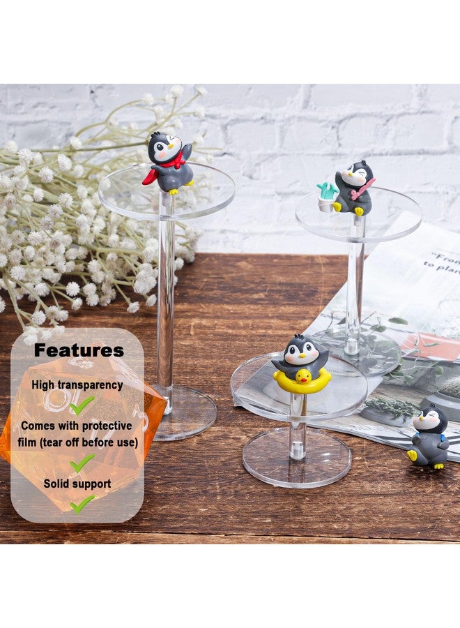 PEUTIER PEUTIER 3pcs Acrylic Combat Risers, Flying Miniatures Combat Riser for DND Miniatures Stands Acrylic Display Support Shelf for Tabletop RPG Board and Small Figures Flight Display Accessories  - Image 4