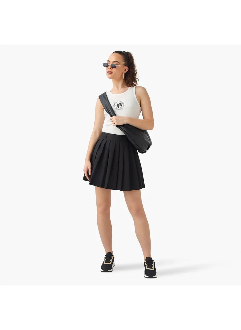 اس بي كاركترز Barbie Print Tank Top with Round Neck