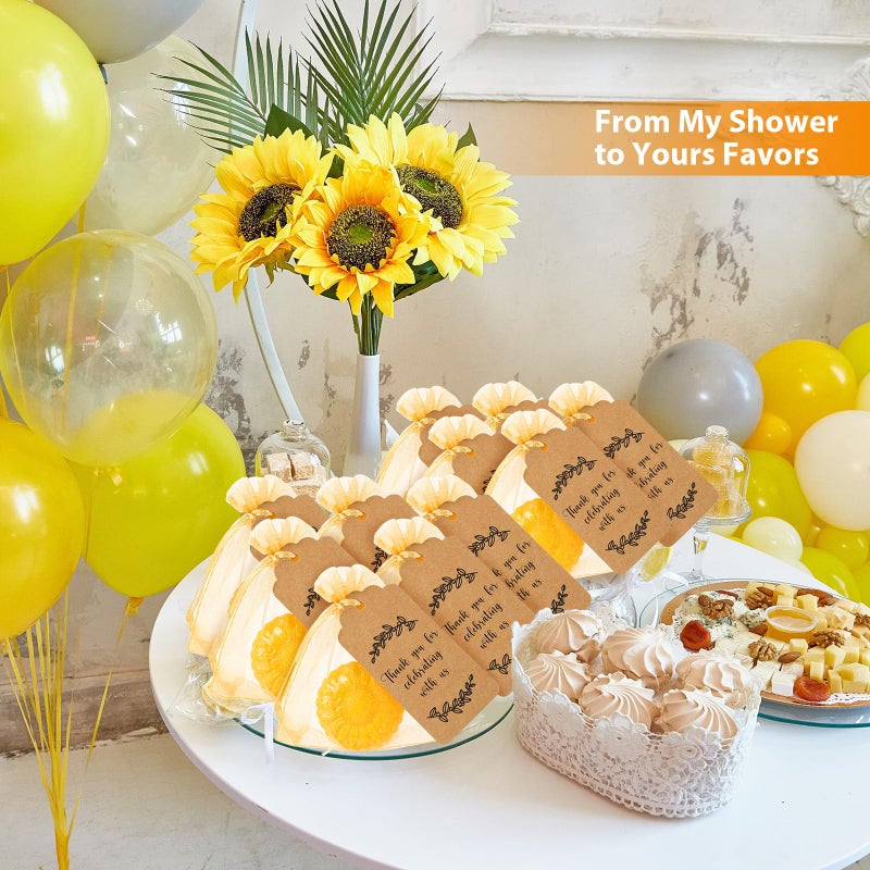 Demissle 50 Set Wedding Party Favors Sunflower Soap Favors for Guests with Thank You Tag Gift Pouches Sunflower Party Supplies for Adults Return Gift Bridal Shower Baby Shower Decorations - Image 5