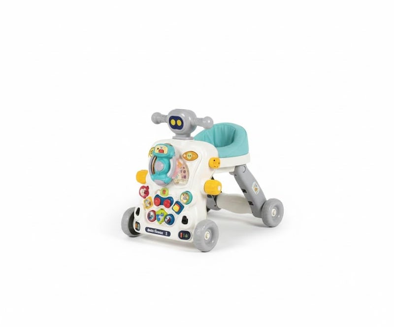Kids Tricycle ' with Parents' Push Handle and Safety Barrier, Baby Balance Wheel with Comfortable Seat and Storage Basket, Perfect for Gifts - Blue