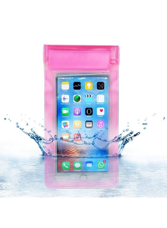 ACM Waterproof Bag Case Compatible with Iqoo 12 Mobile (Rain,Dust,Snow & Water Resistant) Pink - Image 4