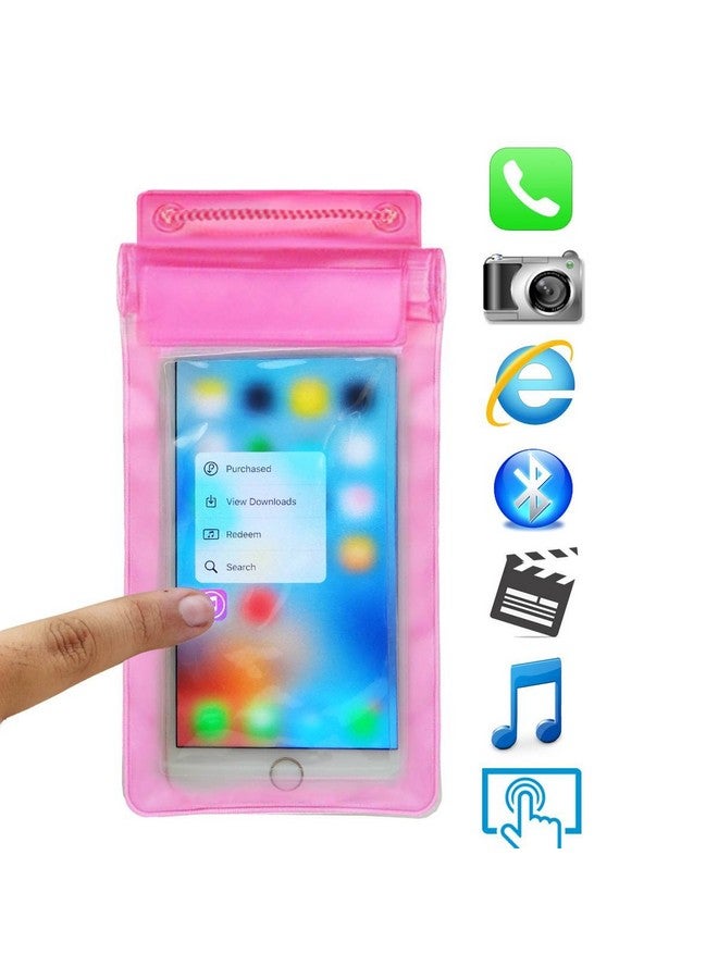 ACM Waterproof Bag Case Compatible with Iqoo 12 Mobile (Rain,Dust,Snow & Water Resistant) Pink - Image 5
