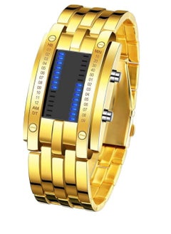 Generic Fashion Mens Binary Sports Watch Digital LED Matrix Waterproof  - Image 1